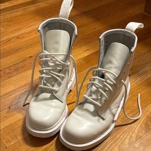 Dr. Martens White Lace-Up Boots